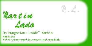 martin lado business card